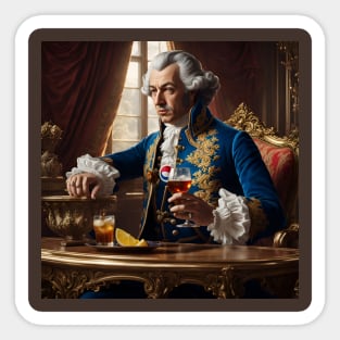 Louis XV drinking a soda Sticker